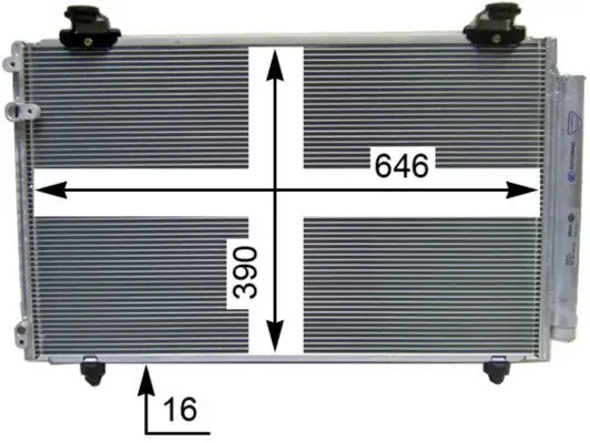 Kondensator, Klimaanlage MAHLE AC 827 000S Bild Kondensator, Klimaanlage MAHLE AC 827 000S