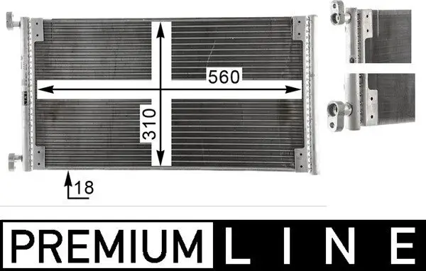 Kondensator, Klimaanlage MAHLE AC 832 000P