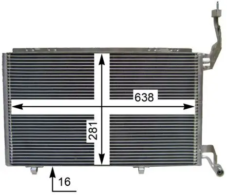 Kondensator, Klimaanlage MAHLE AC 848 000S Bild Kondensator, Klimaanlage MAHLE AC 848 000S
