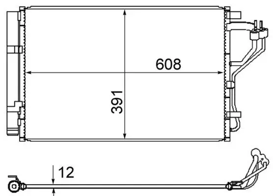 Kondensator, Klimaanlage MAHLE AC 867 000S