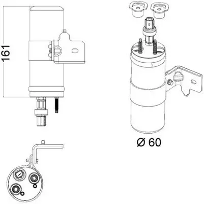 Trockner, Klimaanlage MAHLE AD 5 000P