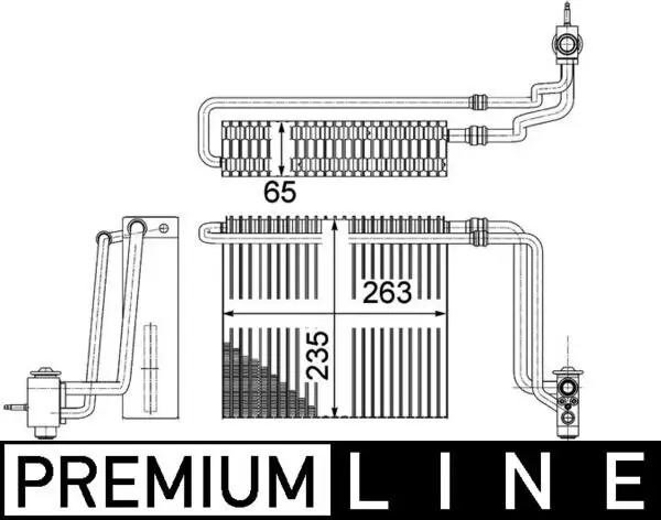 Verdampfer, Klimaanlage MAHLE AE 107 000P