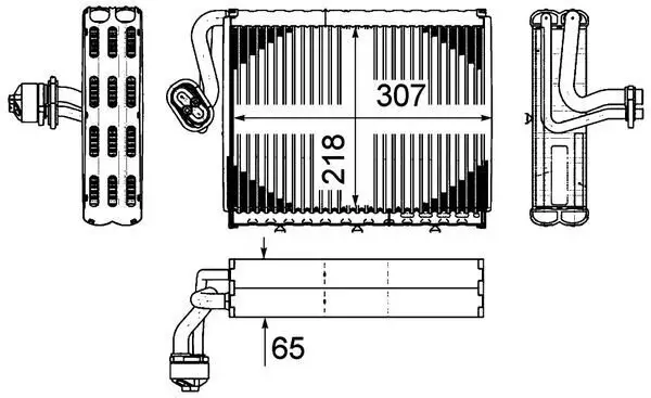 Verdampfer, Klimaanlage MAHLE AE 108 000P