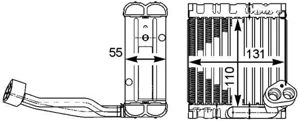 Verdampfer, Klimaanlage MAHLE AE 115 000P