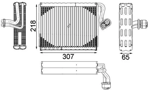 Verdampfer, Klimaanlage MAHLE AE 122 000P