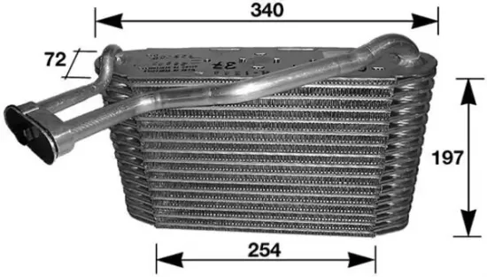 Verdampfer, Klimaanlage MAHLE AE 34 000S Bild Verdampfer, Klimaanlage MAHLE AE 34 000S