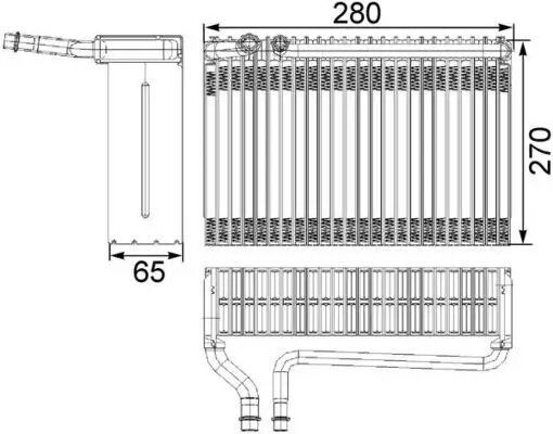 Verdampfer, Klimaanlage MAHLE AE 82 000S