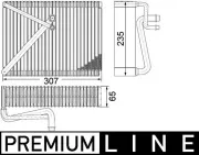 Verdampfer, Klimaanlage MAHLE AE 87 000P