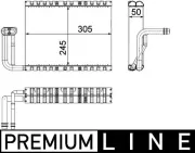 Verdampfer, Klimaanlage MAHLE AE 88 000P