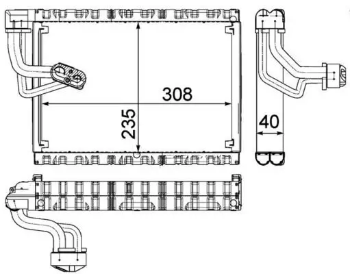 Verdampfer, Klimaanlage MAHLE AE 90 000P
