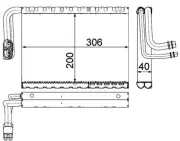 Verdampfer, Klimaanlage MAHLE AE 92 000P