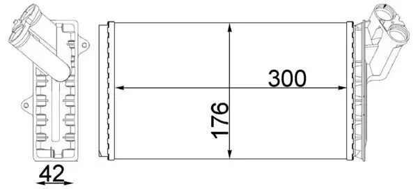 Wärmetauscher, Innenraumheizung MAHLE AH 104 000S