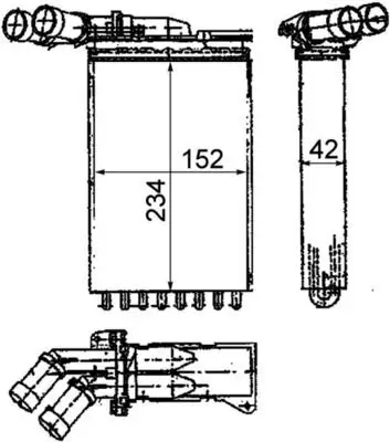 Wärmetauscher, Innenraumheizung MAHLE AH 116 000P