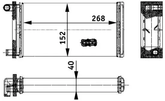 Wärmetauscher, Innenraumheizung MAHLE AH 121 000P Bild Wärmetauscher, Innenraumheizung MAHLE AH 121 000P