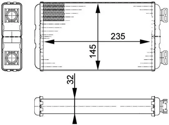 Wärmetauscher, Innenraumheizung MAHLE AH 138 000P Bild Wärmetauscher, Innenraumheizung MAHLE AH 138 000P