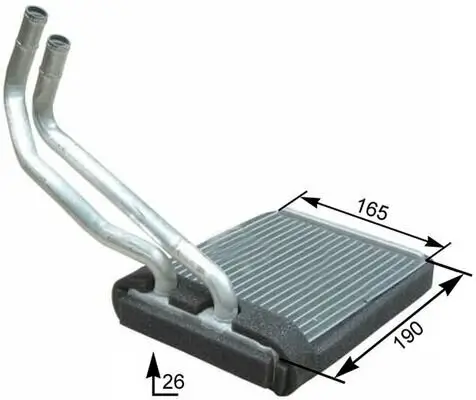 Wärmetauscher, Innenraumheizung MAHLE AH 177 000P Bild Wärmetauscher, Innenraumheizung MAHLE AH 177 000P