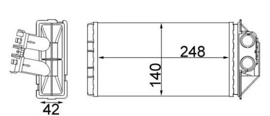 Wärmetauscher, Innenraumheizung MAHLE AH 187 000S Bild Wärmetauscher, Innenraumheizung MAHLE AH 187 000S