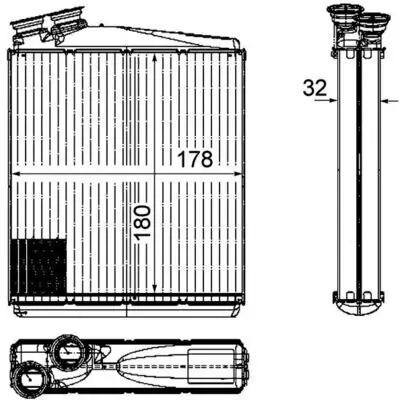 Wärmetauscher, Innenraumheizung MAHLE AH 192 000P Bild Wärmetauscher, Innenraumheizung MAHLE AH 192 000P