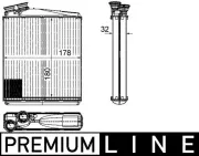 Wärmetauscher, Innenraumheizung MAHLE AH 192 000P