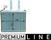 Wärmetauscher, Innenraumheizung MAHLE AH 206 000P