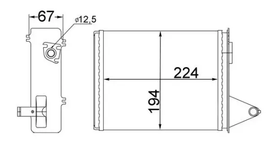 Wärmetauscher, Innenraumheizung MAHLE AH 214 000S Bild Wärmetauscher, Innenraumheizung MAHLE AH 214 000S