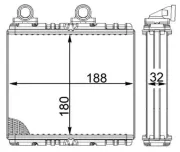 Wärmetauscher, Innenraumheizung MAHLE AH 222 000S