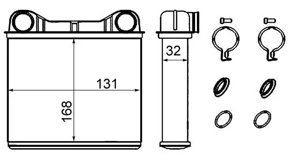 Wärmetauscher, Innenraumheizung MAHLE AH 238 000S