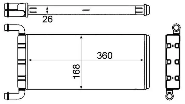 Wärmetauscher, Innenraumheizung MAHLE AH 241 000S