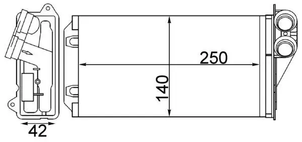 Wärmetauscher, Innenraumheizung MAHLE AH 245 000S