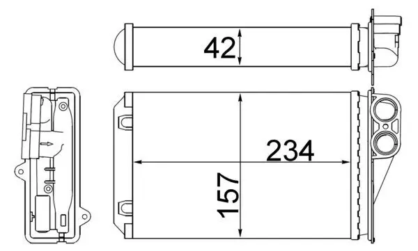 Wärmetauscher, Innenraumheizung MAHLE AH 248 000S