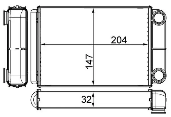 Wärmetauscher, Innenraumheizung MAHLE AH 258 000S