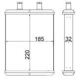 Wärmetauscher, Innenraumheizung MAHLE AH 2 000S