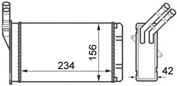 Wärmetauscher, Innenraumheizung MAHLE AH 43 000S