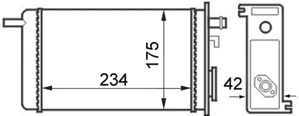 Wärmetauscher, Innenraumheizung MAHLE AH 44 000S