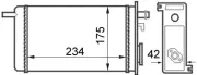 Wärmetauscher, Innenraumheizung MAHLE AH 44 000S