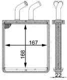 Wärmetauscher, Innenraumheizung MAHLE AH 55 000S