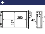 Wärmetauscher, Innenraumheizung MAHLE AH 67 000S