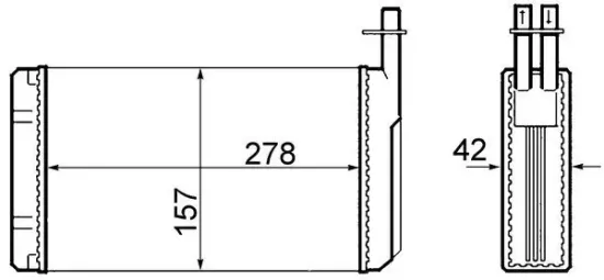 Wärmetauscher, Innenraumheizung MAHLE AH 68 000S Bild Wärmetauscher, Innenraumheizung MAHLE AH 68 000S