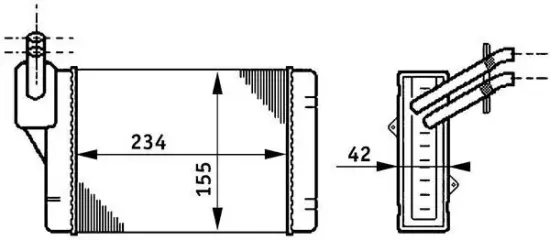 Wärmetauscher, Innenraumheizung MAHLE AH 71 000S Bild Wärmetauscher, Innenraumheizung MAHLE AH 71 000S