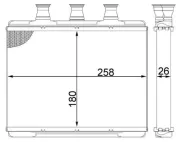 Wärmetauscher, Innenraumheizung MAHLE AH 80 000S