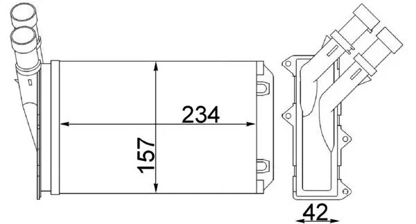 Wärmetauscher, Innenraumheizung MAHLE AH 83 000S