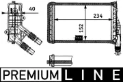 Wärmetauscher, Innenraumheizung MAHLE AH 85 000P