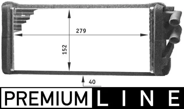 Wärmetauscher, Innenraumheizung MAHLE AH 98 000P