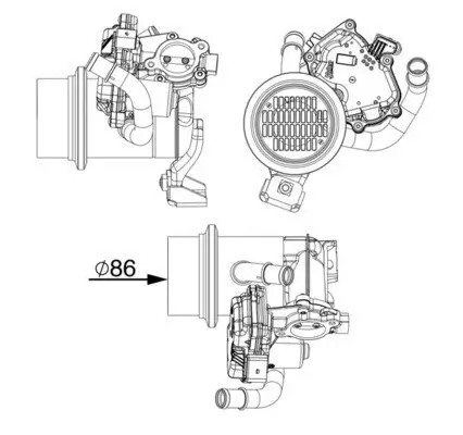 Kühler, Abgasrückführung MAHLE CE 18 000P Bild Kühler, Abgasrückführung MAHLE CE 18 000P