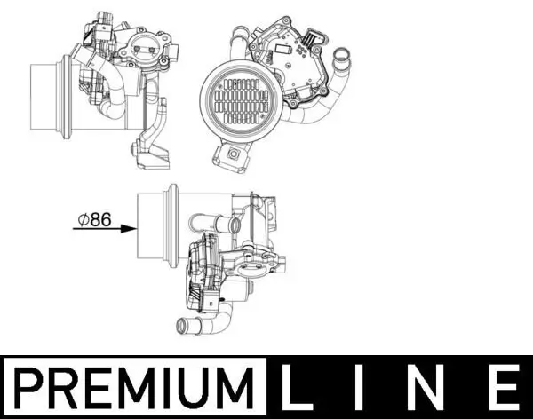 Kühler, Abgasrückführung MAHLE CE 18 000P