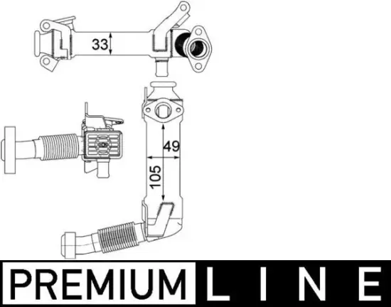 Kühler, Abgasrückführung MAHLE CE 21 000P Bild Kühler, Abgasrückführung MAHLE CE 21 000P