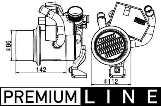 Kühler, Abgasrückführung MAHLE CE 5 000P Bild Kühler, Abgasrückführung MAHLE CE 5 000P