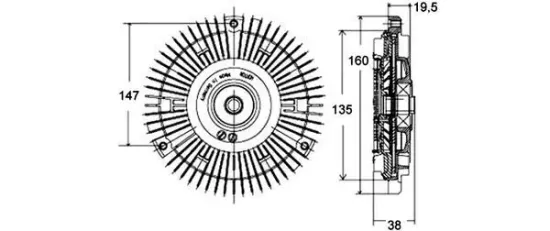 Kupplung, Kühlerlüfter MAHLE CFC 130 000P Bild Kupplung, Kühlerlüfter MAHLE CFC 130 000P
