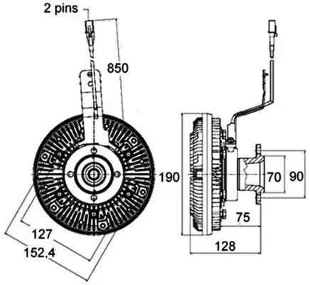 Kupplung, Kühlerlüfter MAHLE CFC 134 000P Bild Kupplung, Kühlerlüfter MAHLE CFC 134 000P