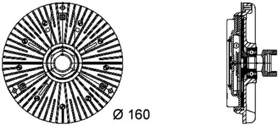 Kupplung, Kühlerlüfter MAHLE CFC 49 000P Bild Kupplung, Kühlerlüfter MAHLE CFC 49 000P